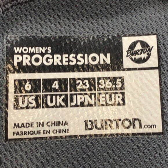 Burton Progression Gray Snowboard Boots 6 - Picture 8 of 14